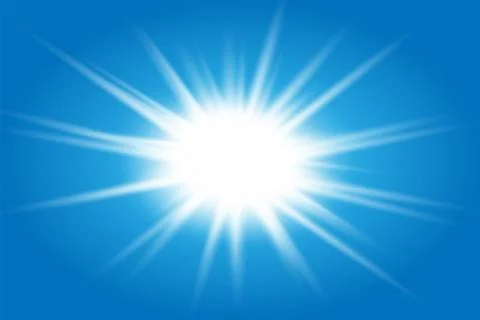 White glowing light explodes Illustrazione stock