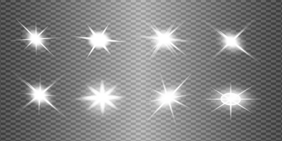 White glowing light explodes Stock Illustration