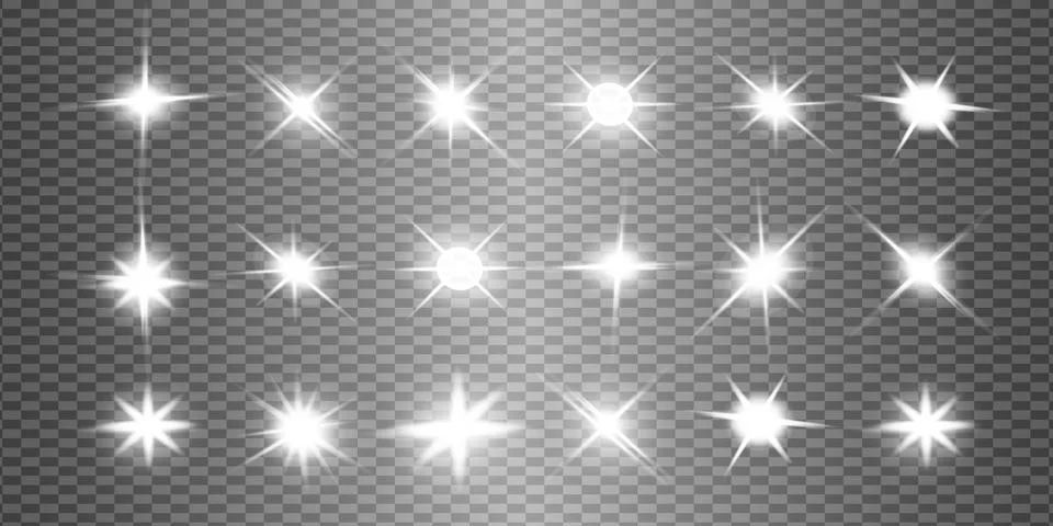 White glowing light explodes Illustrazione stock