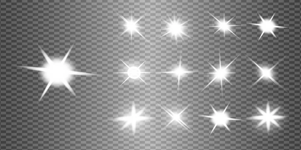 White glowing light explodes Illustrazione stock