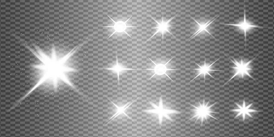 White glowing light explodes Illustrazione stock