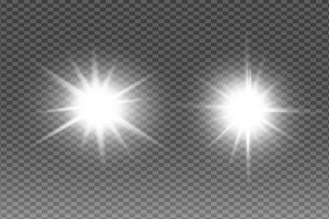 White glowing light explodes Stock Illustration