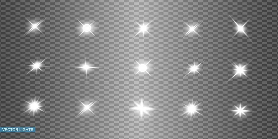 White glowing light explodes Stock Illustration