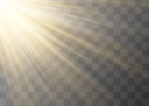 White glowing light explodes on a transparent background. Vector illustration of Illustrazione stock