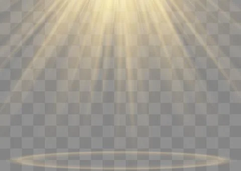 White glowing light explodes on a transparent background. Vector illustration of Illustrazione stock