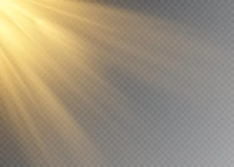 White glowing light explodes on a transparent background. Vector illustration of Stock Illustration