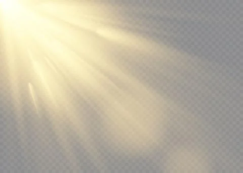 White glowing light explodes on a transparent background. Vector illustration of Illustrazione stock