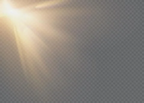 White glowing light explodes on a transparent background. Vector illustration of Illustrazione stock