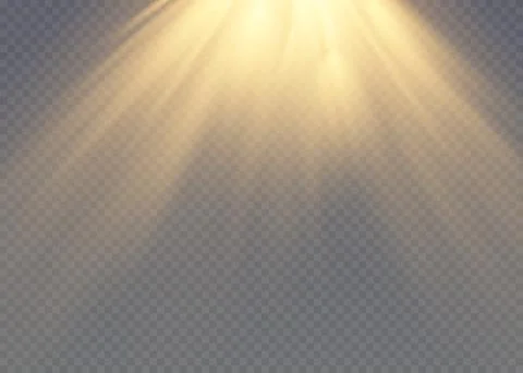 White glowing light explodes on a transparent background. Vector illustration of Stock Illustration