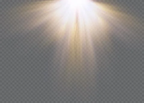 White glowing light explodes on a transparent background. Vector illustration of Illustrazione stock