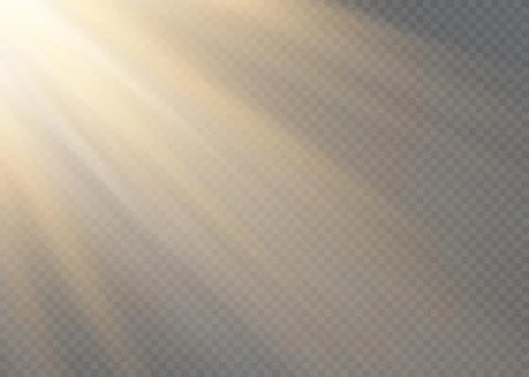 White glowing light explodes on a transparent background. Vector illustration of Stock Illustration