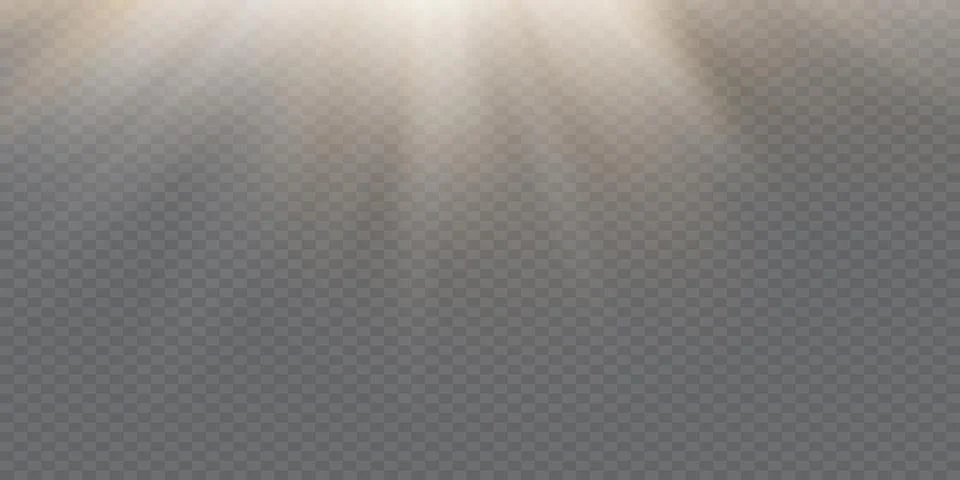 White glowing light explodes on a transparent background. Vector illustration of Illustrazione stock