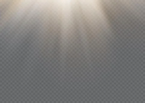 White glowing light explodes on a transparent background. Vector illustration of Illustrazione stock