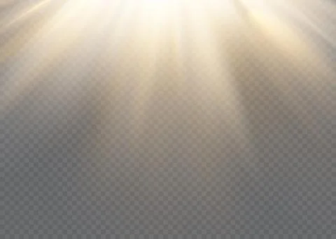 White glowing light explodes on a transparent background. Vector illustration of Stock Illustration