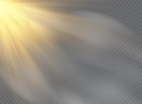 White glowing light explodes on a transparent background. Vector illustration of Stock Illustration