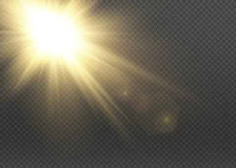 White glowing light explodes on a transparent background. Sparkling magical dust Stock Illustration