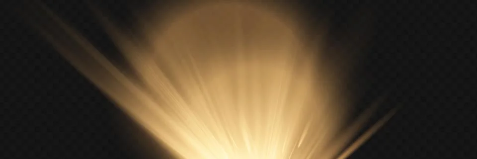 White glowing light explodes on a transparent background. Vector illustration of Stock Illustration