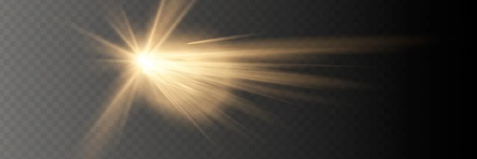 White glowing light explodes on a transparent background. Vector illustration of Illustrazione stock