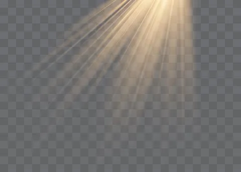 White glowing light explodes on a transparent background. Vector illustration of Stock Illustration