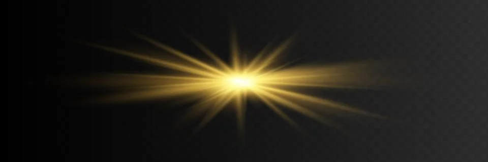 White glowing light explodes on a transparent background. Vector illustration of Stock Illustration