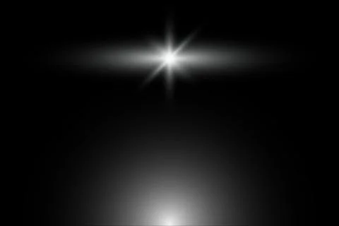 White glowing light explodes on a transparent background. Bright Star. Tran.. Stock Illustration