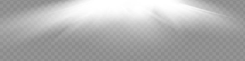 White glowing light explodes on a transparent background. Vector illustrati.. Illustrazione stock
