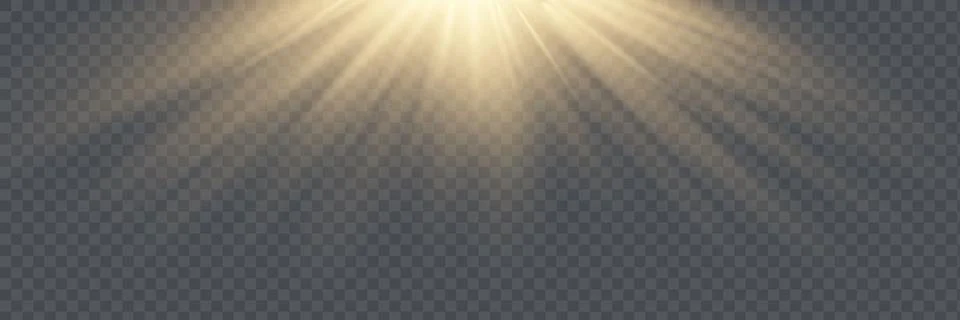 White glowing light explodes on a transparent background. Vector illustration of Stock Illustration