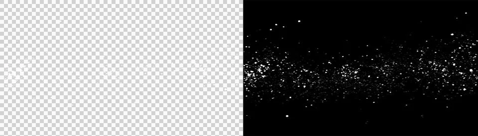 White glowing light particles isolated on a transparent background Stock Illustration