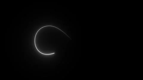 White glowing line dynamically draws infinity icon on black background Stock Footage 337884306