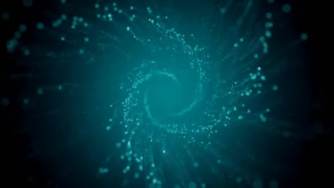 White Glowing Particles Animation Loop  Video stock 221786707