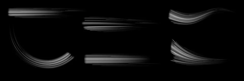 White glowing shiny lines effect vector background. Luminous white lines of.. Stock Illustration