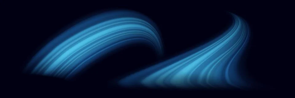 White glowing shiny lines effect vector background. Luminous white lines of.. Stock Illustration