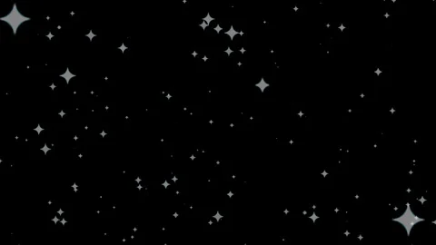White Glowing Sparkles Four Pointed Stars Rising 4K Loop Overlay Video stock 334533564