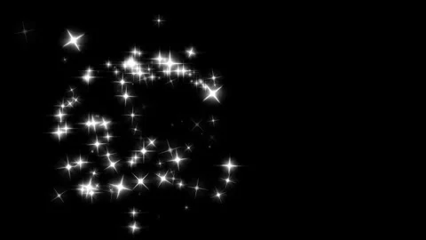 White Glowing Star Sparkles with Pixie Dust Path and Magic Particles 4K Stock Footage 347016828