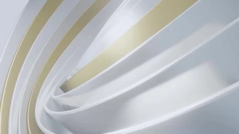White gold Abstract curve background Stock Footage 262533598