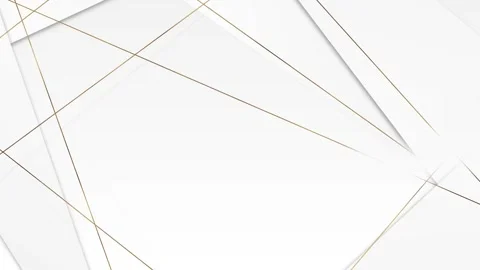 White gold abstract lines background layered paper shapes, diagonal metallic Stock Footage 334127964