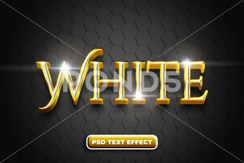 WHITE GOLD EDITABLE TEXT EFFECT Modello PSD