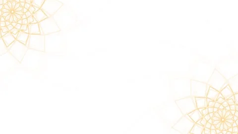 White gold geometric mandala elegant corner ornaments, subtle line art, bright c Stock-Footage 340457086