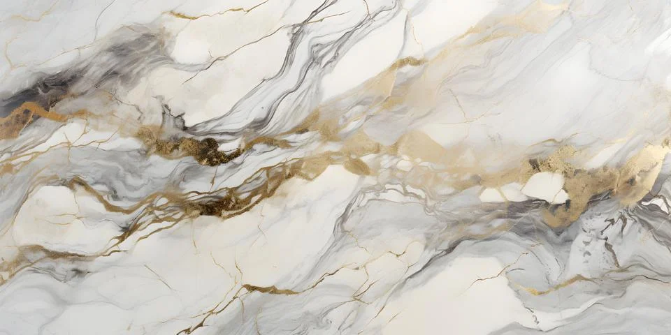 White gold marble texture pattern background Stock Photos