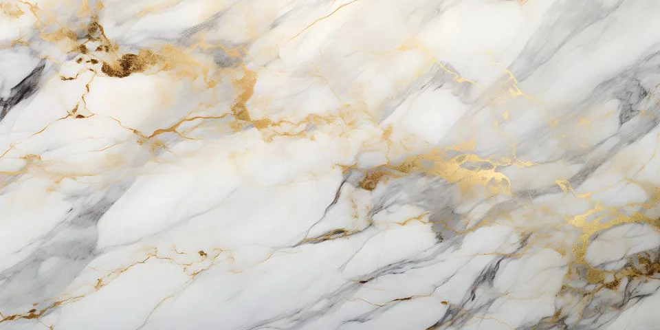 White gold marble texture pattern background Stock Photos