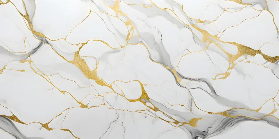 White gold marble texture pattern background Stock Photos