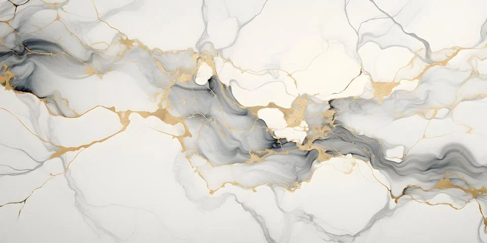 White gold marble texture pattern background Stock Photos