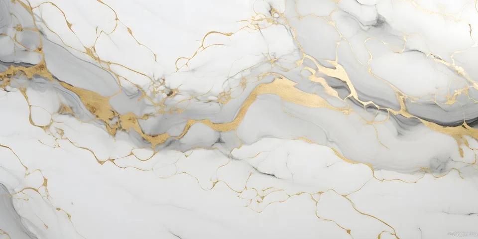 White gold marble texture pattern background Stock Photos