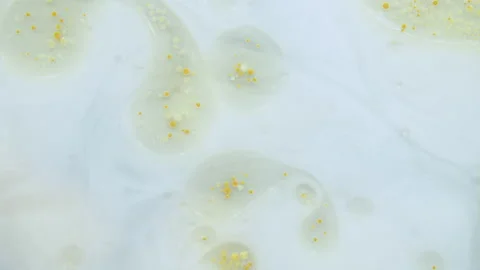 White gold oil pattern abstract background 2 4К Vidéo 155304151