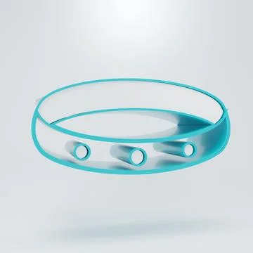 White Gold ring icon isolated on grey background. Minimalism concept. 3D re.. Stock Illustration