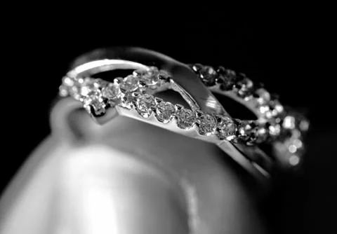 White gold Ring Stock Photos