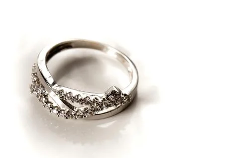 White gold Ring Stock Photos