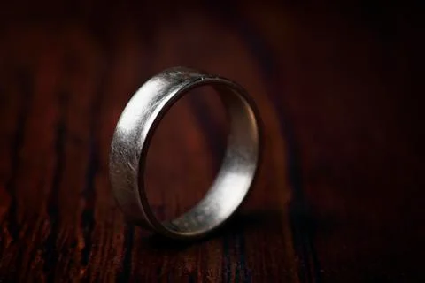 White gold ring Stock Photos