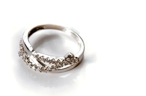 White gold Ring Stock Photos