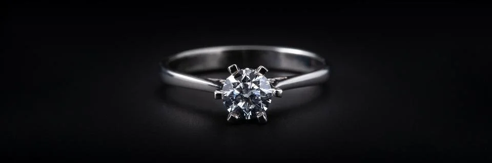 White gold ring  Stock Photos